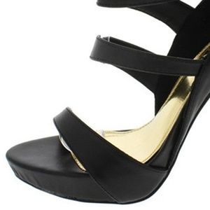 The Shoe Loft Shoes - Seraphina Black Strappy Open Toe Heel The Shoe Loft Shoes - Seraphina Black Strappy Open Toe Heel